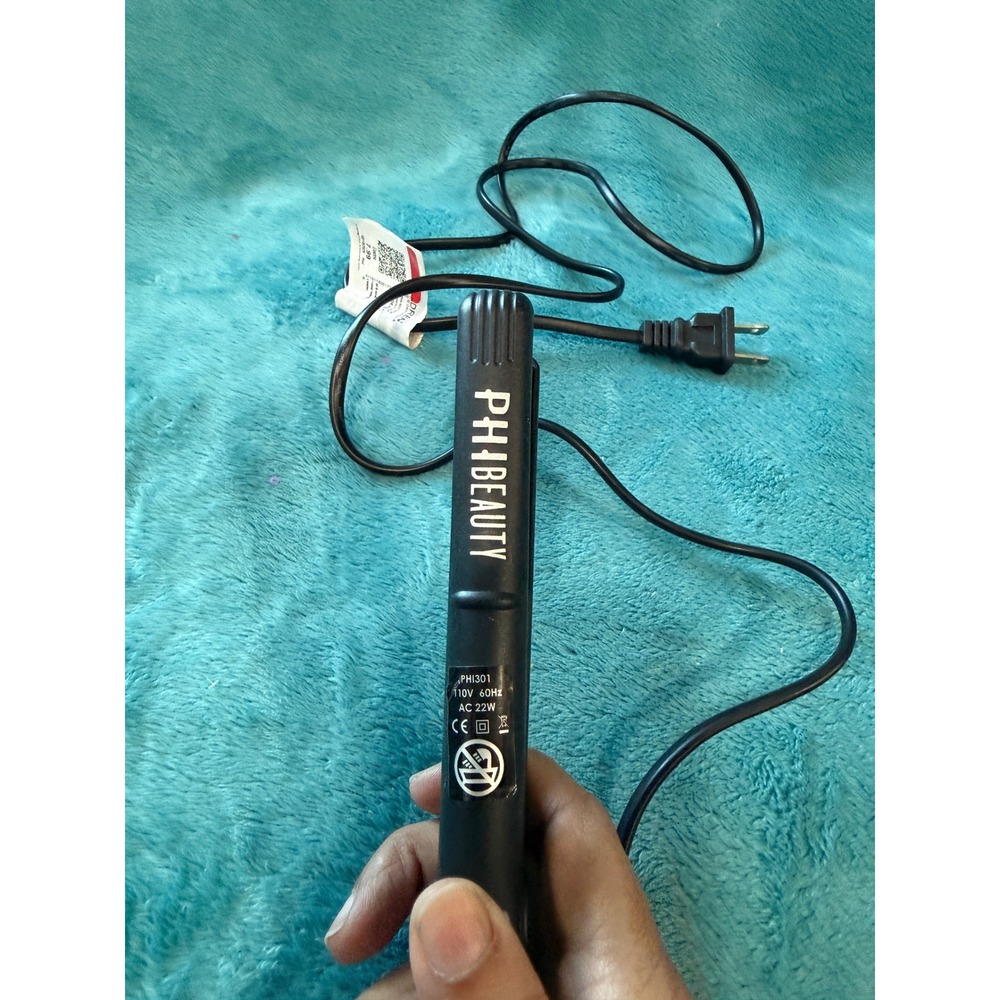 PhiBeauty PHI301 Ceramic Flat Iron Hair Straightener Black 110V 22W Slim Plates